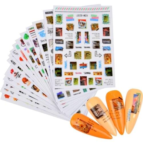 Adhesive 3D Faces And Plaster Statues Nail Sticker Nail Art Foil Paper Nailart For Manicure Design Nails Props Design For Nails