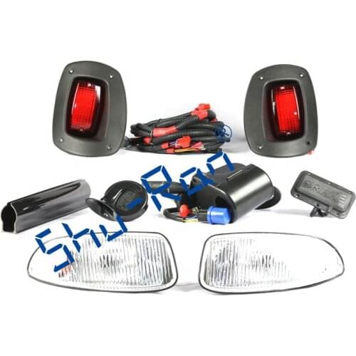 Halogen EZGO RXV Deluxe Light Kit Golf Cart With Column Cover, Horn, Brake Pad, Turn Signal Indicator, Switch, Bucket Harness