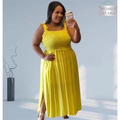 Summer 2021 Plus Size Women Dresses 4xlWholesale Sexy Elegant Party Halter Loose New Full Length Dress Streetwear Dropshipping