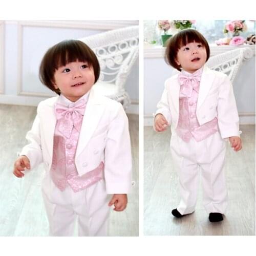Top selling/Free shipping/custom cheap new style white Kid Tuxedos Boys Suits Special Occasion Clothes Boys' Attire