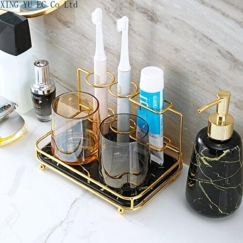 Bathroom Supplies Set Toothpaste Distribution Toothbrush Holder Household Mouth Cup Shelf Bathroom Decoration Accessories