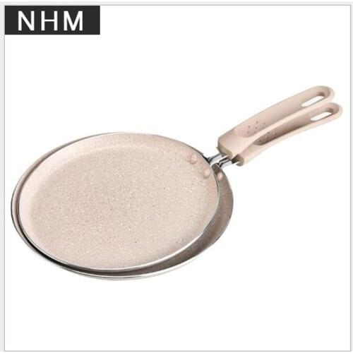 NHM 1 pcs 8/10 inch Stainless steel 6 inch egg cake pan non-stick pan cooking tools