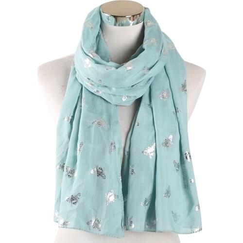2019 New Bee Print Scarf Shawls Long Animal Wrap Scarves Hijab 4 Color Free Shipping