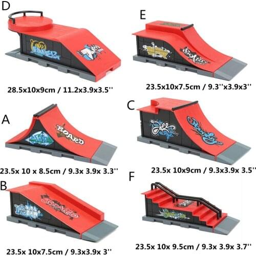 2020 New 6 Types Skate Park Ramp Parts for Fingerboard Finger Board Ultimate Parks Boys Games Adult Novelty Items Children Toys