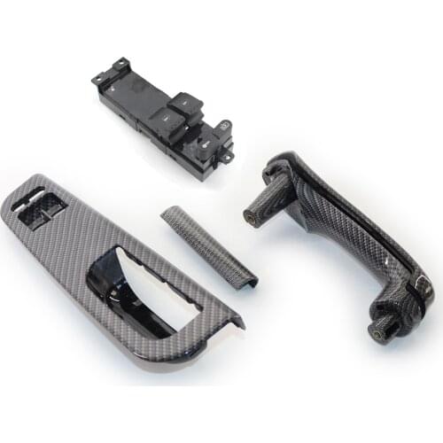 Master Switch Panel Bezel + Handle w/ Trim For VW Golf 4 BORA 2DR Carbon Style