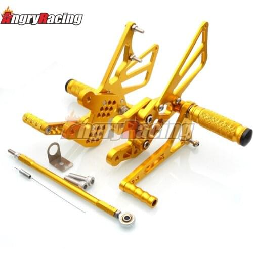 Footpeg Pedals Rearsets Footrest CNC Adjustable Rearset For Suzuki GSXR1000 GSXR 1000 K7 K8 2007 2008