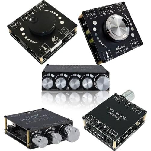 Bluetooth 5.0 Amplifier Board,100w Audio Amp Board Dual Channel DC8-24V, Mini Amplifier Board for for Store Home Theater Speaker