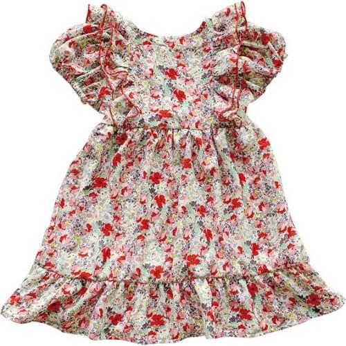 Princess Fashion Floral Dresses Girlish Elegant 2021 Baby Girl Party Dress Kids Summer Costumes For Children 2 3 4 5 6 7 Years