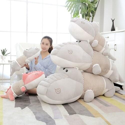 60/80/100cm Cute Animal Big Simulation Crocodile Plush Toy Stuffed Cushion Pillow Toys For Girl kids Kawaii Birthday Gifts