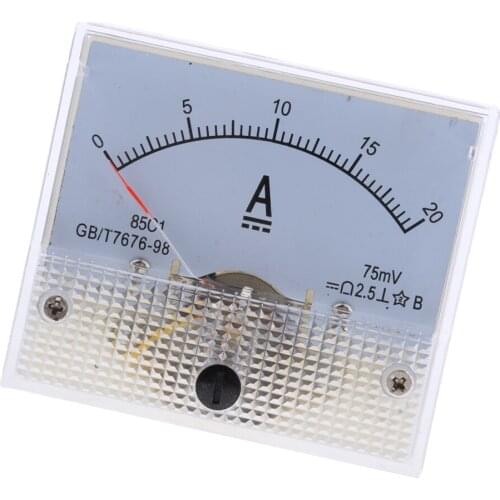 2pcs DC Circuit Measurement Devices Ampere Meter Tester Gauge 0-20A & 0-30V