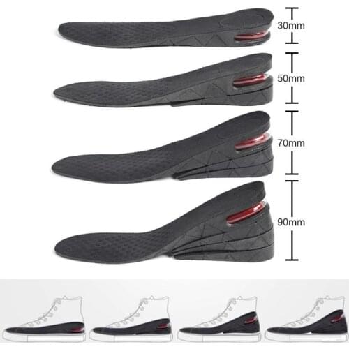 3-9cm Unisex Height Increase Insole Heightening Cushion Adjustable Cut Shoe Heel Insert Taller Lift Shoe Heel Insert Foot Pad