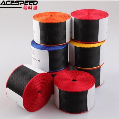 Seat Belt 4.8CM*3.8M car webbing fabric Harness SAFETY STRAP WEBBING accessories For Audi for BMW for golf4 5 6