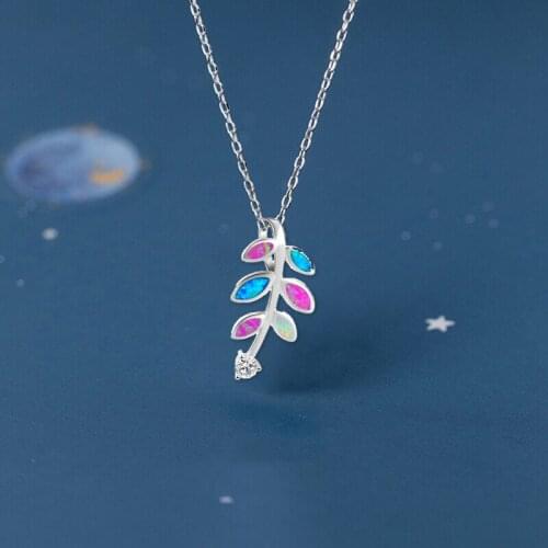 ROLILASON Classic Fashion Jewelry Pendant Mutil color Fire Opal Silver Stamped High Quality Lowest Price OPS678 for Women