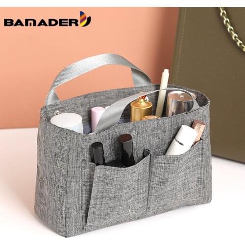 BAMADER Handbag Purse Travel Organizer Insert Bag High Quality Cosmetic Makeup Bag Functional Toiletry Insert Storage Organizer