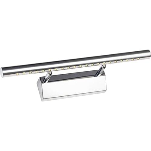 LED Bathroom Mirror Light Splash Proof Mirror Lamp Bathroom Mirror Wall Lights with Switch Adjustable Angle Stainless Steel