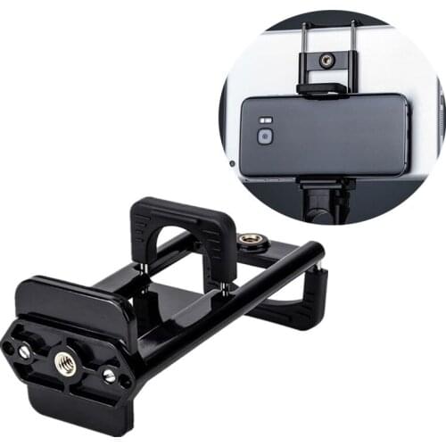 Universal 2In1 Tripod Mount Phone Tablet Holder Clip for iPhone Smart Cellphones Notebook Adapter Clamp Stand