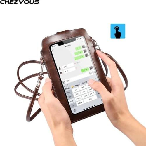 Universal Phone Bag Case 5.5~6.9'' for iPhone12 11pro X XR XS Max 7 8 6plus with Touch Window for Samsung S20 S10 S9 plus Note20