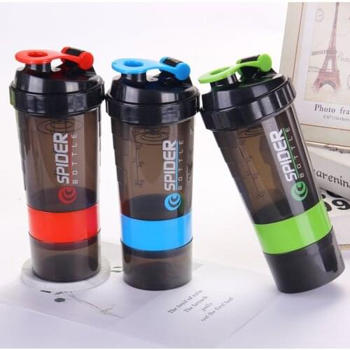 High Quality AA Fashion 600ml Plastic Useful Sport Gym Protein Powder Shaker Mixer Cup Bottle Waterbottle