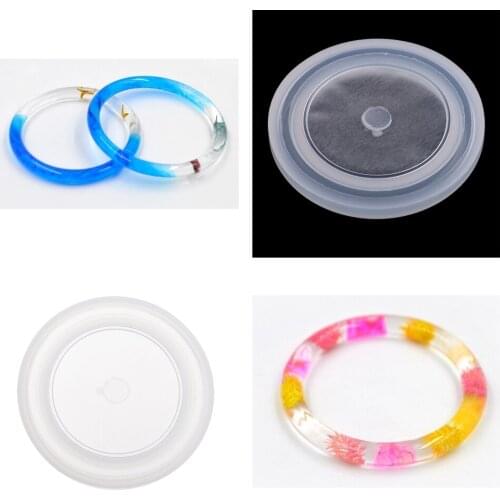 High Grade Silicone Mould Jewelry Mold for Resin Curve Bangle Bracelet Jewelry Making DIY Tools 57mm / 60mm / 63mm/ 66mm / 69mm