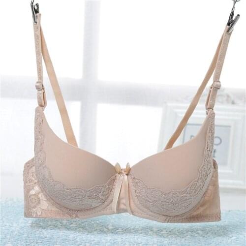 Beige color sexy lovely women bra sexy lingerie gorge women bra underwear push up bra for small breast 32-36 AA A cup sexy bra