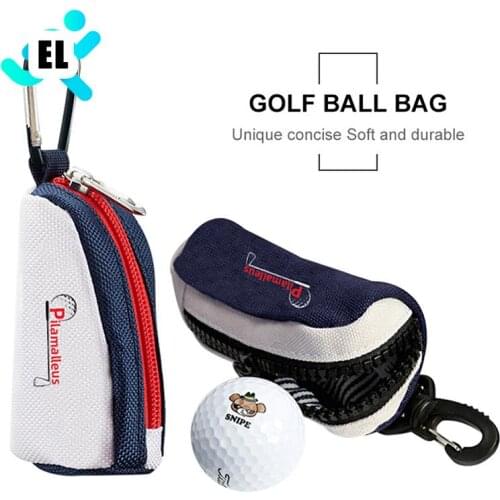 1 Pcs Mini Zipper Small Golf Ball Bag Portable Holder Storage Golf Waist Pouch Small waist bag Outdoor Sports Accessories