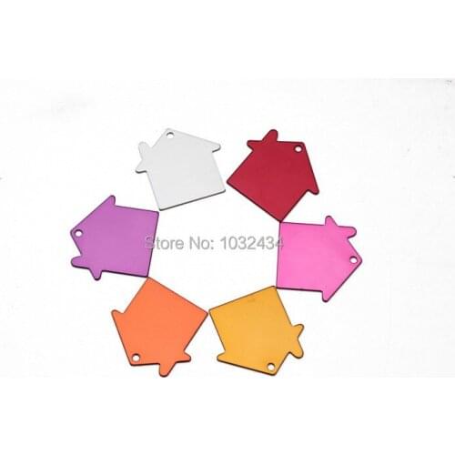 1200 pcs/lot house shaped Pet ID Dog Cat Tag Name Tags PET luggage TAGS Pandent free shipping