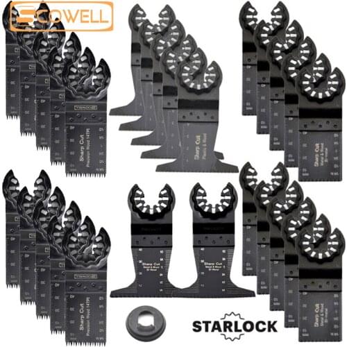 30% Off 28pcs Starlock Oscillating Saw Blade Renovation Plunge Insert Saw Machine Mulit Tools wood Saw blades