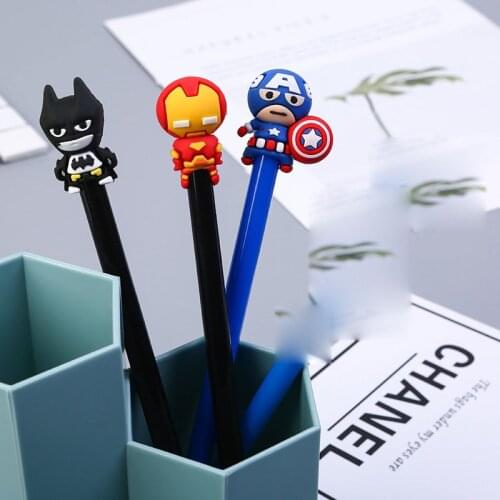 36 pcs/lot Hero Series Gel Pen Cute 0.5mm black ink Signature Pen Escolar School Office writing Supplies