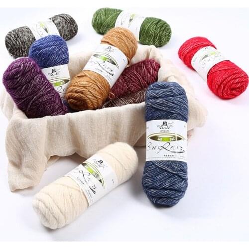 4BALL=400G Natural Soft Long Stapled Cotton Yarn Hand knitting DIY scarf hat knitting yak yarn For baby kintted yarn