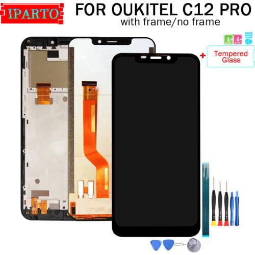 6.18 inch for OUKITEL C12 LCD Display+Touch Screen Digitizer Assembly 100% Original New LCD+Touch Digitizer for OUKITEL C12 PRO