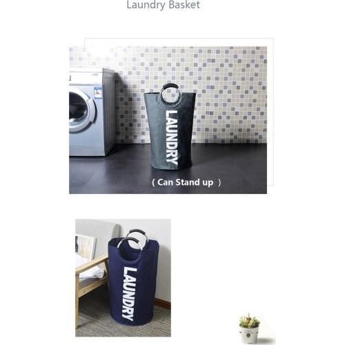 Large Laundry Basket with Handle , Oxford 600D Fabric Laundry Bag , Collapsible Laundry Hamper Dirty Clothes Storage Bin