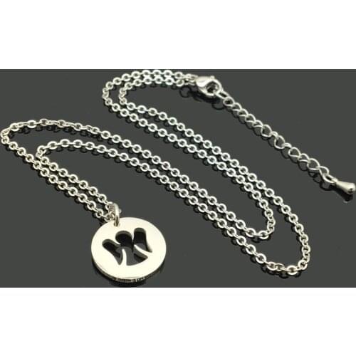 New Angel Charm Stainless Steel Chain Necklace High Quality Stainless Steel Angel Girl Pendant Chain Jewelry Necklace