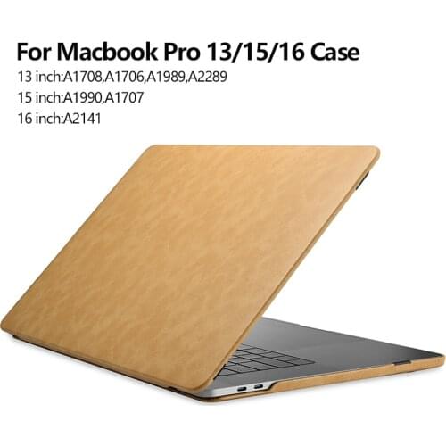 For Apple Macbook Pro 15 16 Case A1990 A1707 Leather Cover for Macbook Pro 13 Case 2020 A2338 A2289 A1989 A1708 Laptop Case