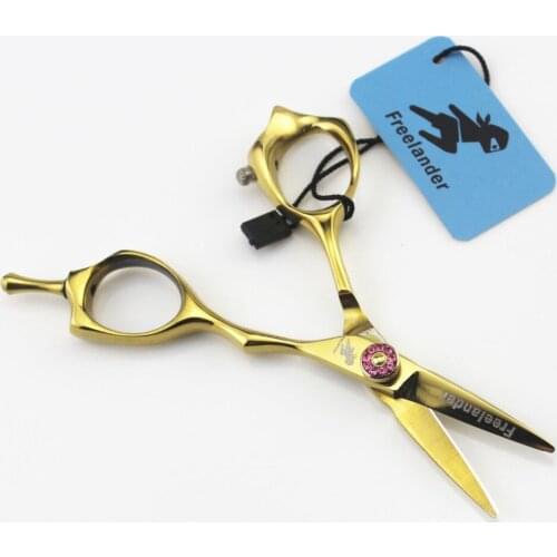 4.0in. Freelander golden colour Profissional Hairdressing Scissors Hair Cutting Scissors Set Barber Shears High Quality Salon