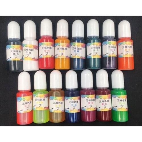 15 Colors Epoxy Resin UV Resin Color Dye Ultraviolet Curing Liquid Pigment Kit Colorant Dye Resin Mold Jewelry Making