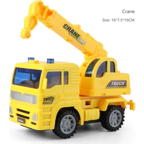 Friction Car New Lighting Music Inertia Fire Truck Sprayable Crane Engineering Model Mixer Childrens Early Education Toys