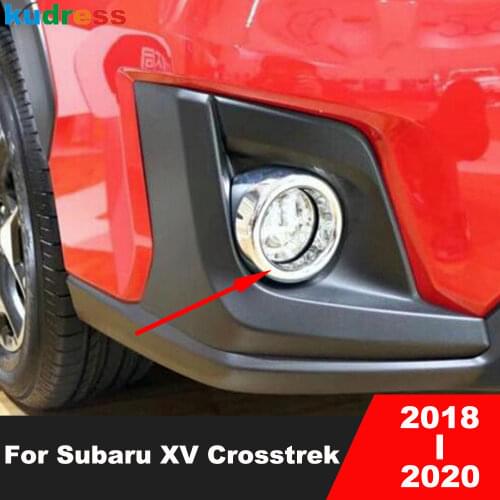 For Subaru XV Crosstrek 2018 2019 2020 ABS Chrome Front Fog Light Cover Frame Head Fog Lamp Trim Molding Garnish Styling