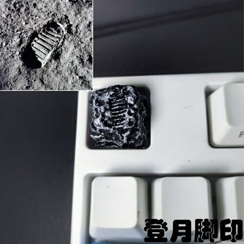 Mechanical Keyboard Game Accessories Personality 1u Resin Keycaps Boys Birthday Gift R4 Esc Keys for Moon Footprints