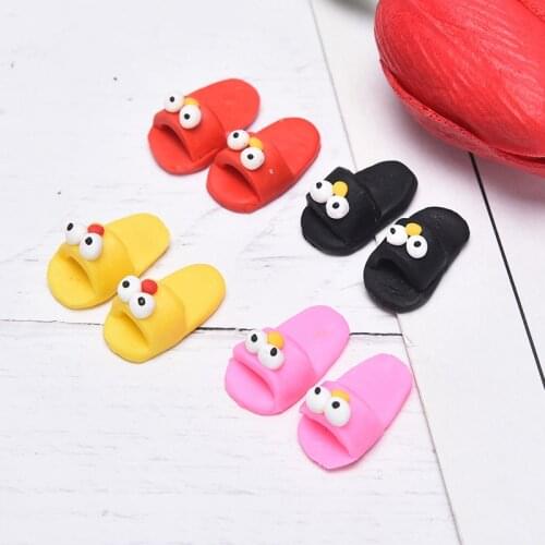 1/12 Scale Dollhouse Miniature Mini Slipper for Obitsu 11, OB11 Doll Shoes Accessories Cute 1Pair