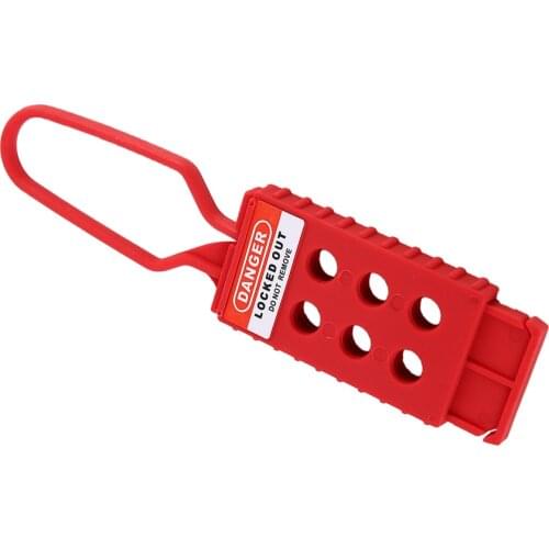 Nylon Security Insulation Lockout Hasp Holds up to 6 padlocks (9mm/0.35inch shackle diameter)