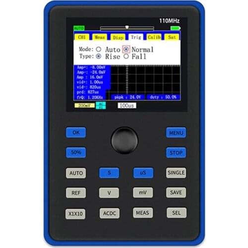 2.4inch AC-DC Handheld Digital Oscilloscope 500M Sampling Rate Professional Oscilloscope 10MHz USB Data Line Oscilloscopes