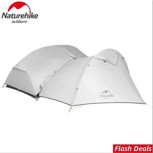Naturehike Mongar 2 Tent 2 Person Camping Tent Outdoor Travel Ultralight Grey Camping Tents With Floor Mat Vestibule New Upgrade