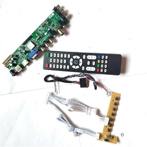 Fit BT140GW03 V.2/V.4/V.0/V.1/V.A/V.X upgrade 1366*768 40pin LVDS AV HDMI-Compatible VGA USB DVB 3663 TV digital LCD board