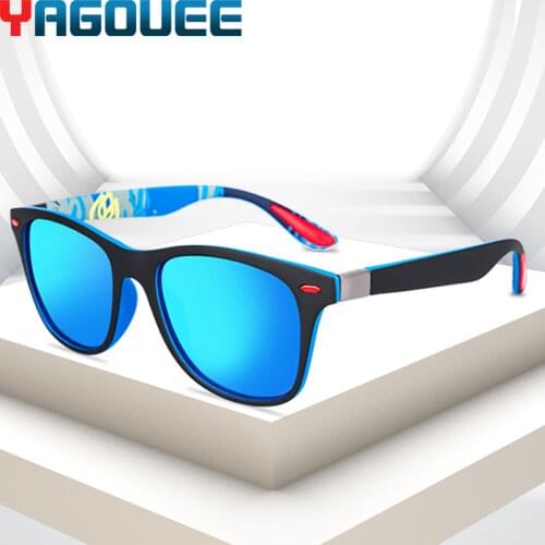 Polarized Sunglasses Women Men Classic Square Plastic Cycling Sun Glasses for Men Stylish Black Shades UV400