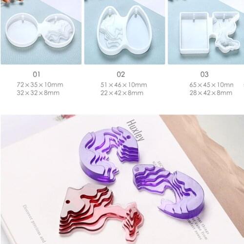 Transparent Silicone Mould Dried Flower Resin Decorative Craft Diy Splice Island Mountain Mold Epoxy Resin Molds For Jewelry