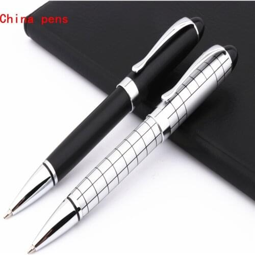 Luxury quality 709 White Black line Daily Work Business office Medium Nib Ballpoint Pen New Student school Office Statione