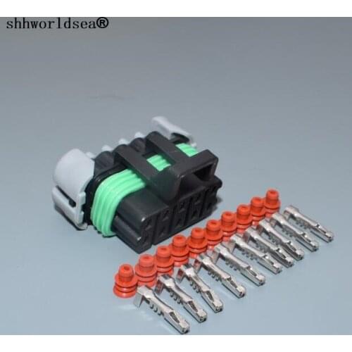 Shhworldsea electric 10pin auto housing plug 12177081 waterproof plastic wire cable harness connector 12065425 car plug