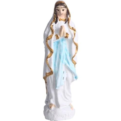 MagiDeal Resin Virgin Mary Figure Statue Sand Table Model Miniature for Garden House Yard Diorama layout Acce Collectible Gift