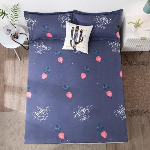Cute Cartoon Printing Thick Brushed Non-Slip Mattress Cover, Elastic Band Bed Sheet For Children/Adults Single/Double Bed