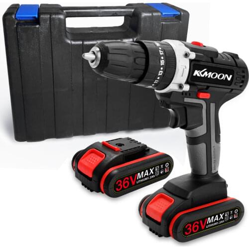 36V Impact Electric Drill Cordless Electric Screwdriver Rechargeable Lithium Battery Mini Electric Drill Home DIY Power Tools